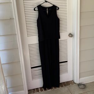 Black long romper.
